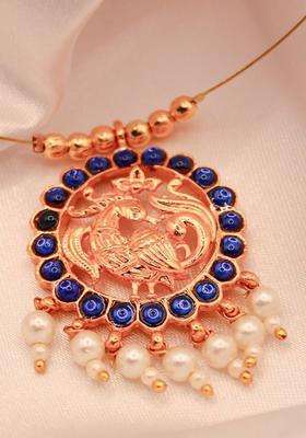 Gold-Plated Temple Necklace for Men & Women | Traditional Temple Jewellery for Wedding & Festive Wear | Festive Gift