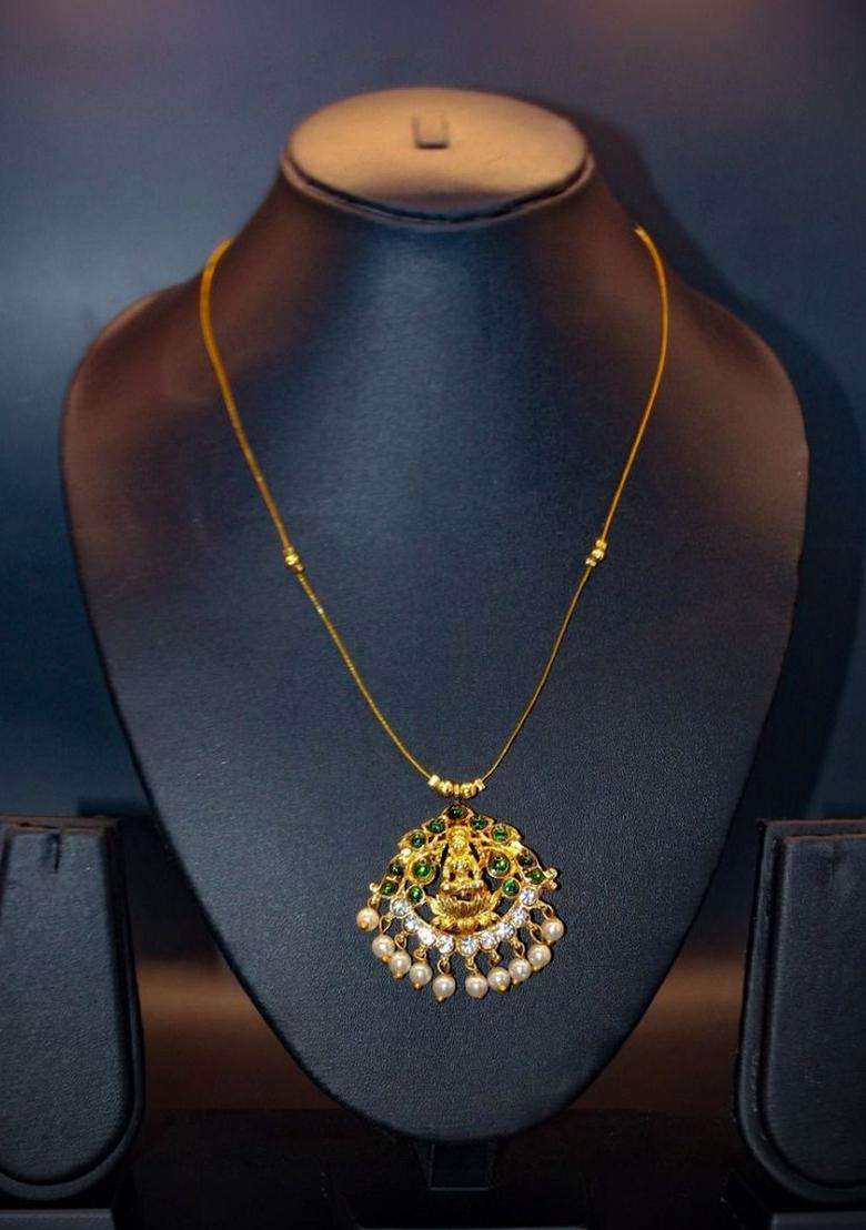 Gold-Plated Temple Necklace for Men & Women | Traditional Temple Jewellery for Wedding & Festive Wear | Festive Gift - Indya