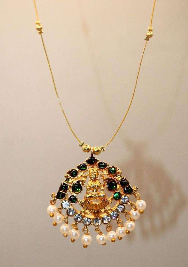 Gold-Plated Temple Necklace for Men & Women | Traditional Temple Jewellery for Wedding & Festive Wear | Festive Gift - Indya