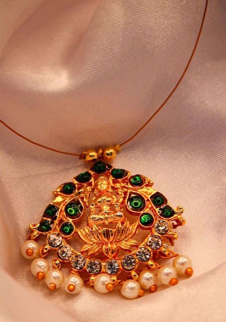 Gold-Plated Temple Necklace for Men & Women | Traditional Temple Jewellery for Wedding & Festive Wear | Festive Gift - Indya