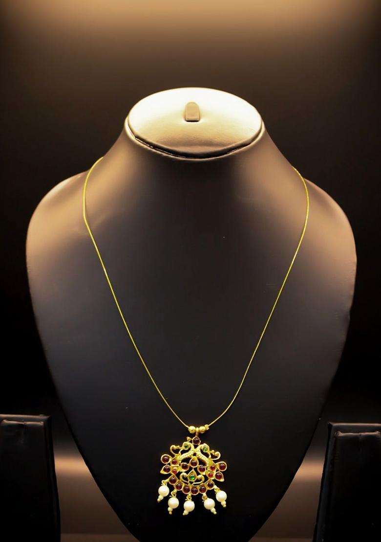 Gold-Plated Temple Necklace for Men & Women | Traditional Temple Jewellery for Wedding & Festive Wear | Festive Gift - Indya