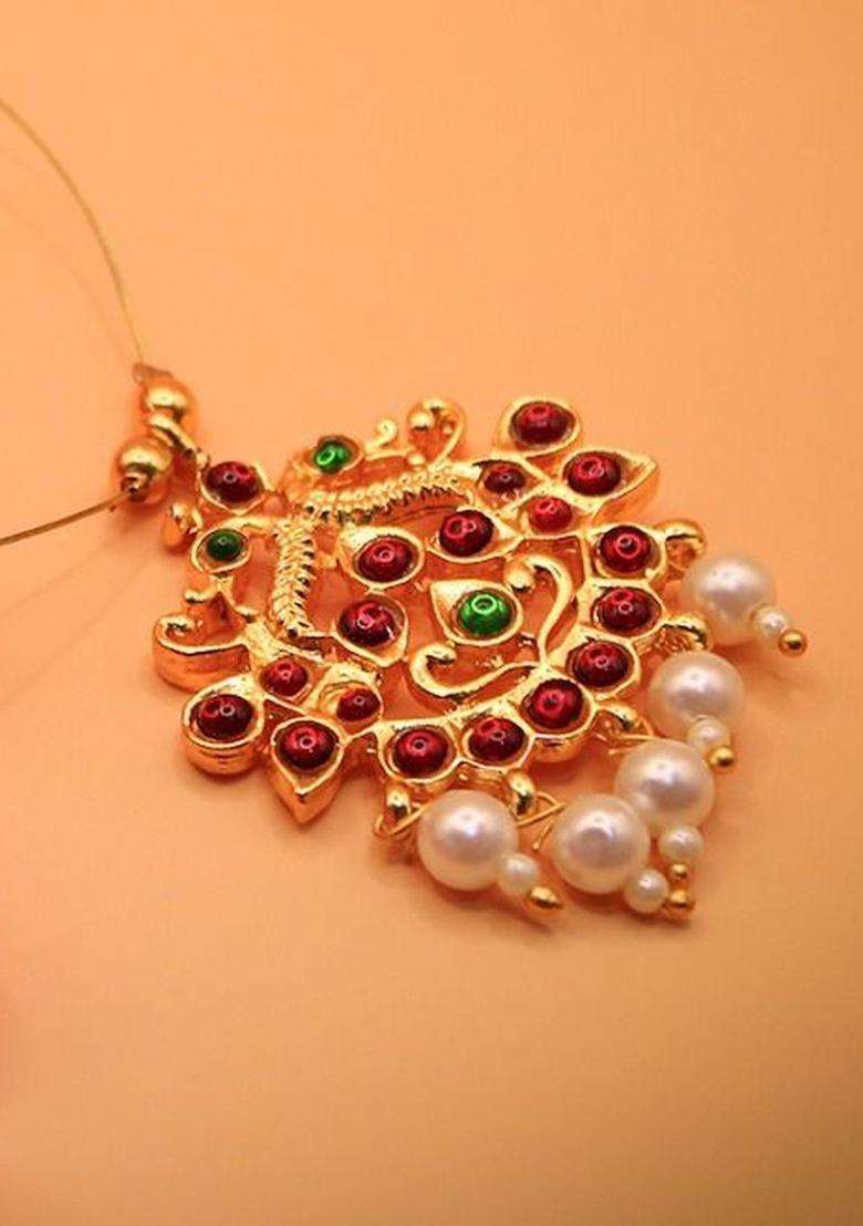 Gold-Plated Temple Necklace for Men & Women | Traditional Temple Jewellery for Wedding & Festive Wear | Festive Gift - Indya