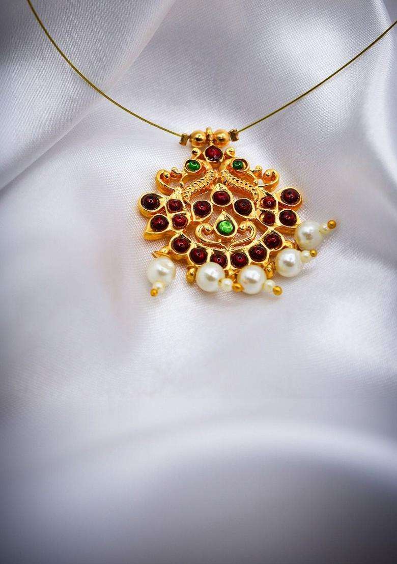 Gold-Plated Temple Necklace for Men & Women | Traditional Temple Jewellery for Wedding & Festive Wear | Festive Gift - Indya