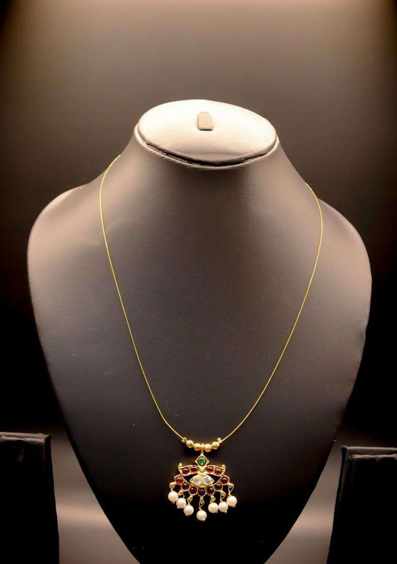 Gold-Plated Temple Necklace for Men & Women | Traditional Temple Jewellery for Wedding & Festive Wear | Festive Gift - Indya