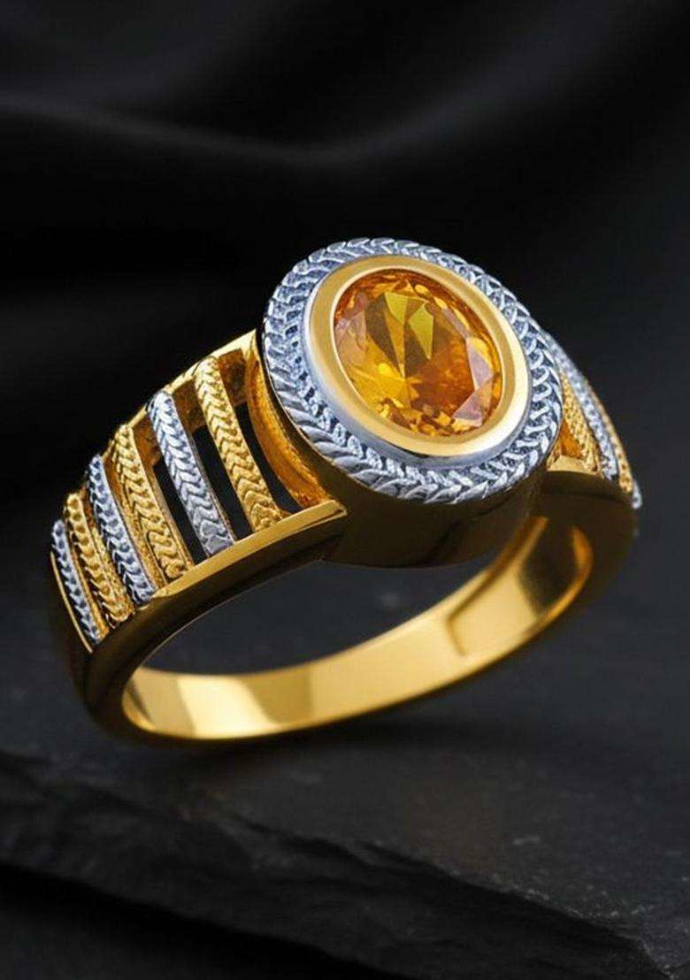 Gold-Plated Finger Ring for Men | Stylish Party & Everyday Wear | Gift for Him - Indya