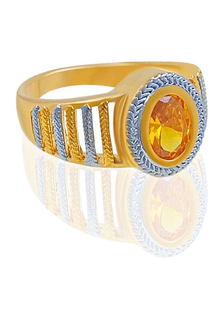 Gold-Plated Finger Ring for Men | Stylish Party & Everyday Wear | Gift for Him - Indya