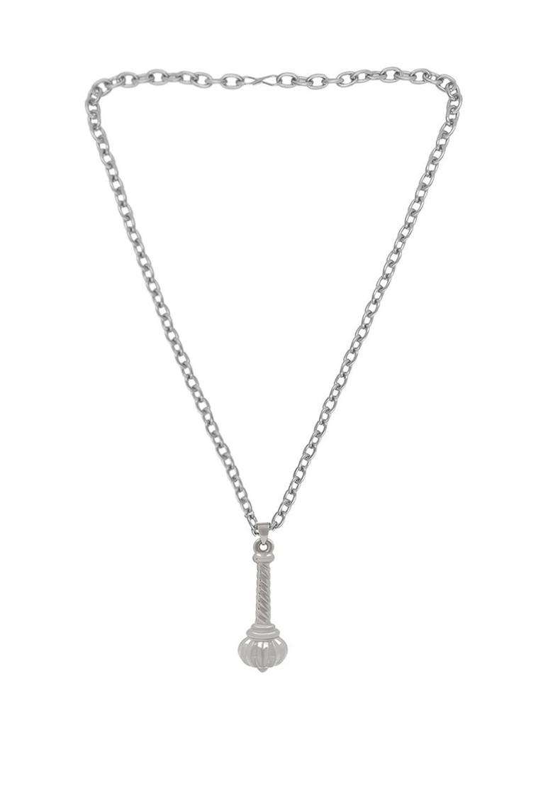 Silver-Plated Quirky Pendants with Chains for Men | Stylish Party & Everyday Wear | Gift for Him - Indya