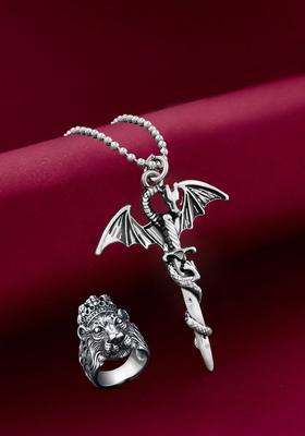 Silver-Plated Contemporary Pendants with Chains for Men | Stylish Party & Everyday Wear | Gift for Him