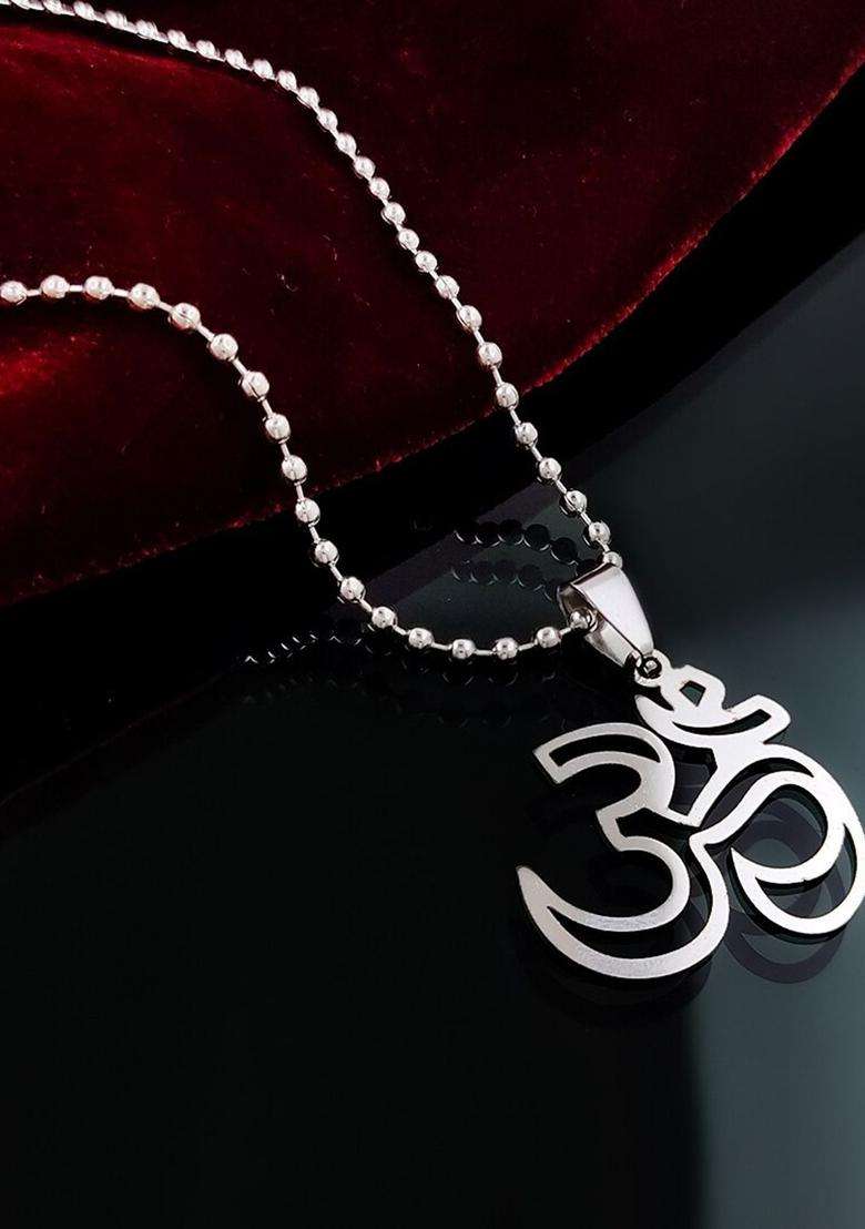 Silver-Plated Quirky Pendants with Chains for Men & Women | Stylish Party & Everyday Wear | Festive Gift - Indya