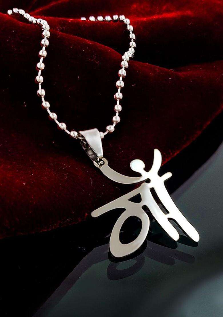 Silver-Plated Contemporary Pendants with Chains for Men & Women | Stylish Party & Everyday Wear | Festive Gift - Indya