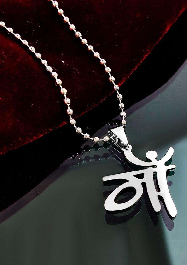 Silver-Plated Contemporary Pendants with Chains for Men & Women | Stylish Party & Everyday Wear | Festive Gift - Indya