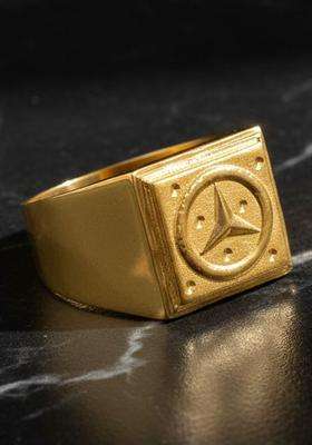 Gold-Plated Finger Ring for Men | Stylish Party & Everyday Wear | Gift for Him