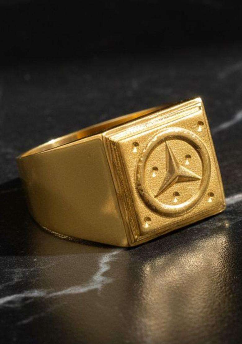 Gold-Plated Finger Ring for Men | Stylish Party & Everyday Wear | Gift for Him - Indya
