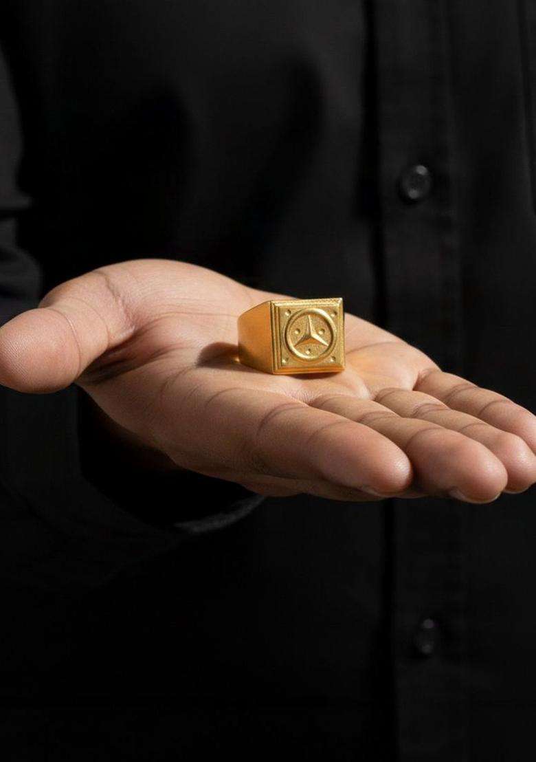 Gold-Plated Finger Ring for Men | Stylish Party & Everyday Wear | Gift for Him - Indya