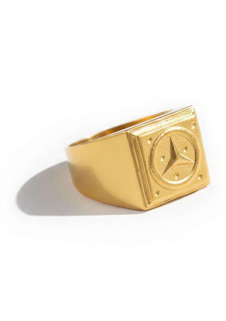 Gold-Plated Finger Ring for Men | Stylish Party & Everyday Wear | Gift for Him - Indya