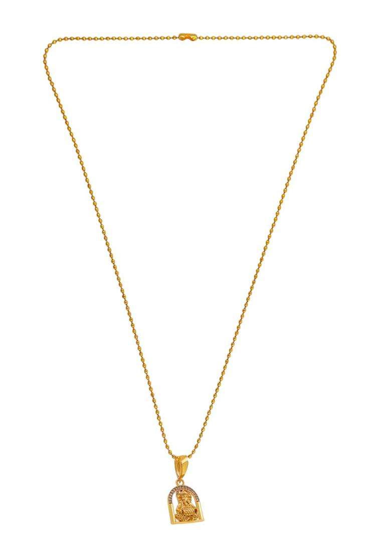 Gold-Plated Contemporary Pendants with Chains for Men | Stylish Party & Everyday Wear | Gift for Him - Indya