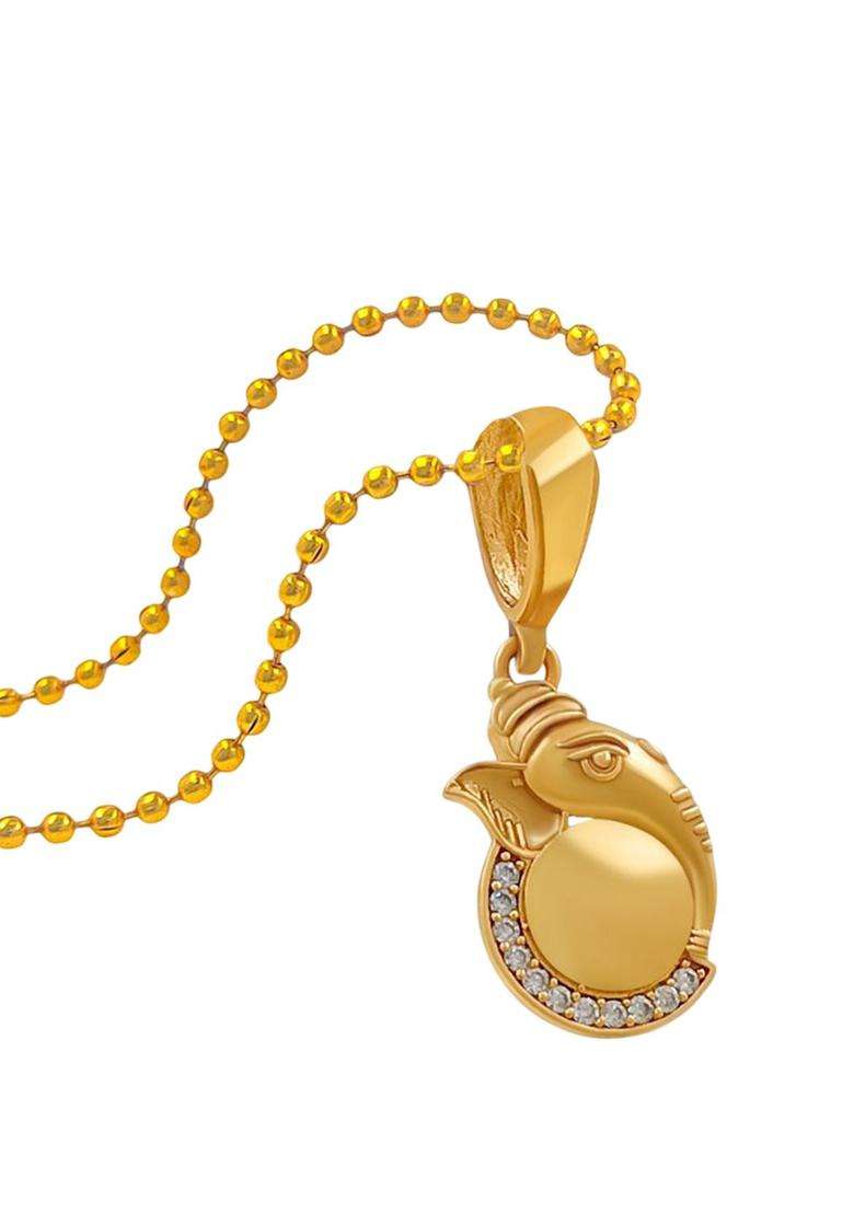 Gold-Plated Contemporary Pendants with Chains for Men | Stylish Party & Everyday Wear | Gift for Him - Indya