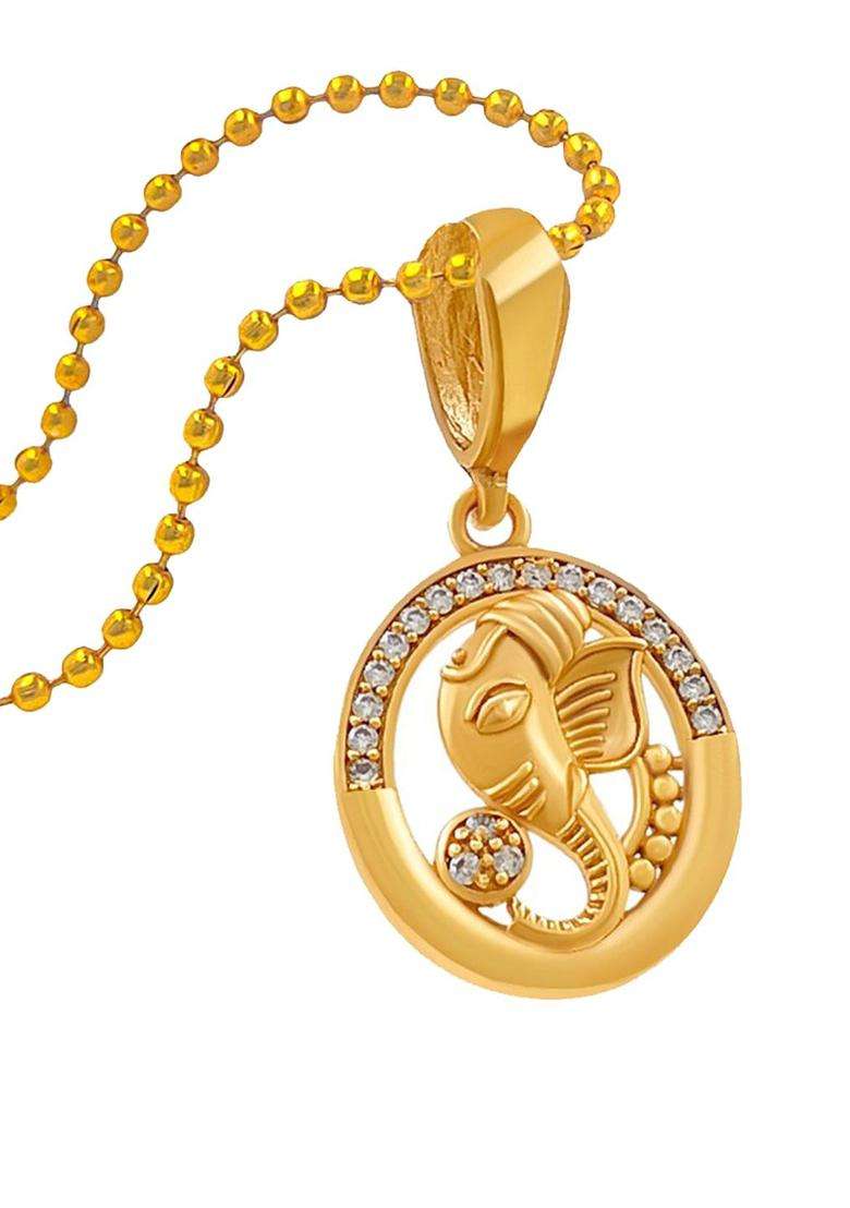 Gold-Plated Contemporary Pendants with Chains for Men | Stylish Party & Everyday Wear | Gift for Him - Indya