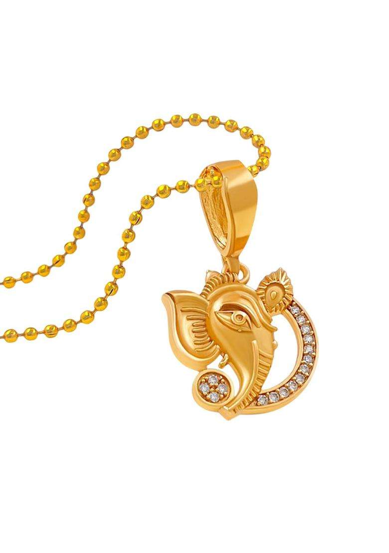 Gold-Plated Quirky Pendants with Chains for Men | Stylish Party & Everyday Wear | Gift for Him - Indya