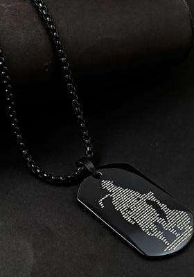 Silver-Plated Oval Pendants with Chains for Men | Stylish Party & Everyday Wear | Gift for Him