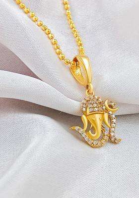 Gold-Plated Contemporary Pendants with Chains for Men | Traditional Temple Jewellery for Wedding & Festive Wear | Gift for Him