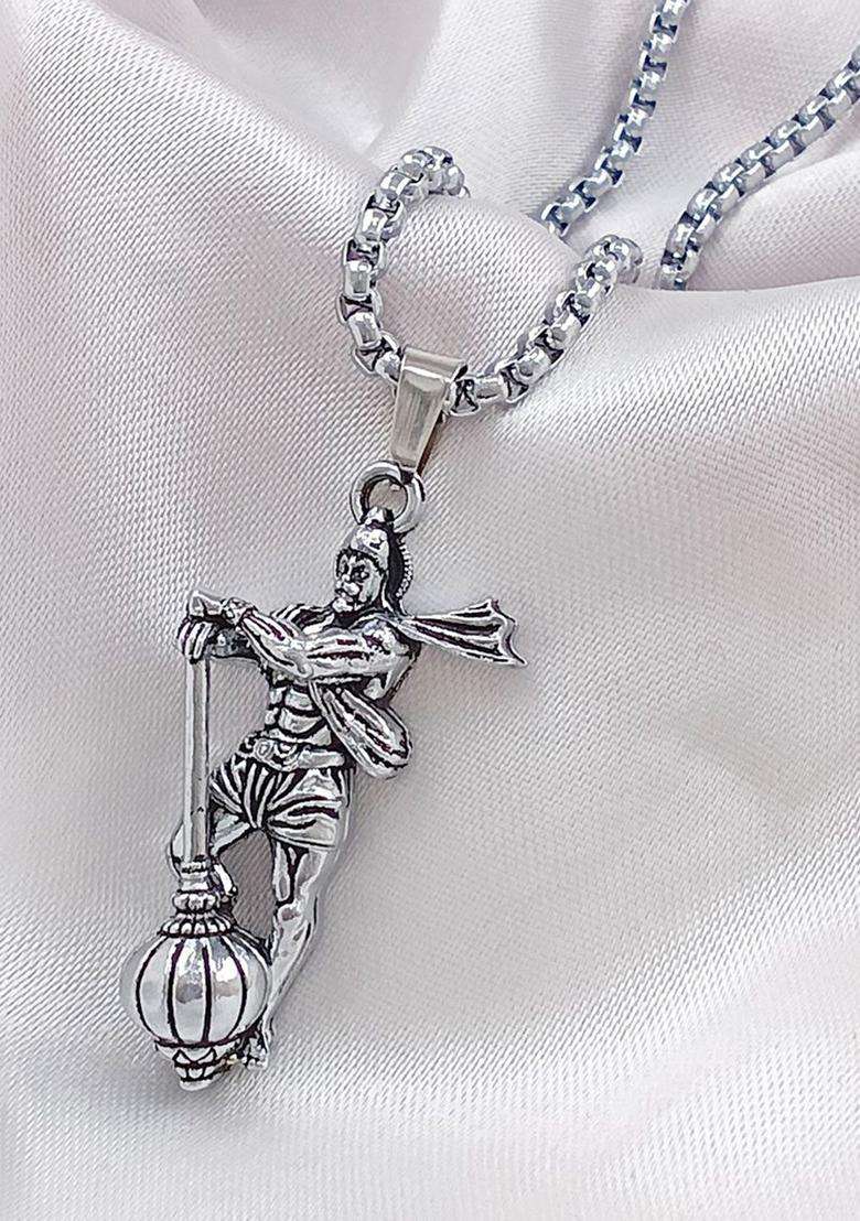 Silver-Plated Quirky Pendants with Chains for Men | Stylish Party & Everyday Wear | Gift for Him - Indya