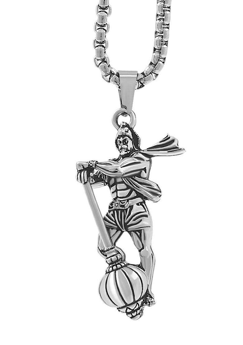 Silver-Plated Quirky Pendants with Chains for Men | Stylish Party & Everyday Wear | Gift for Him - Indya