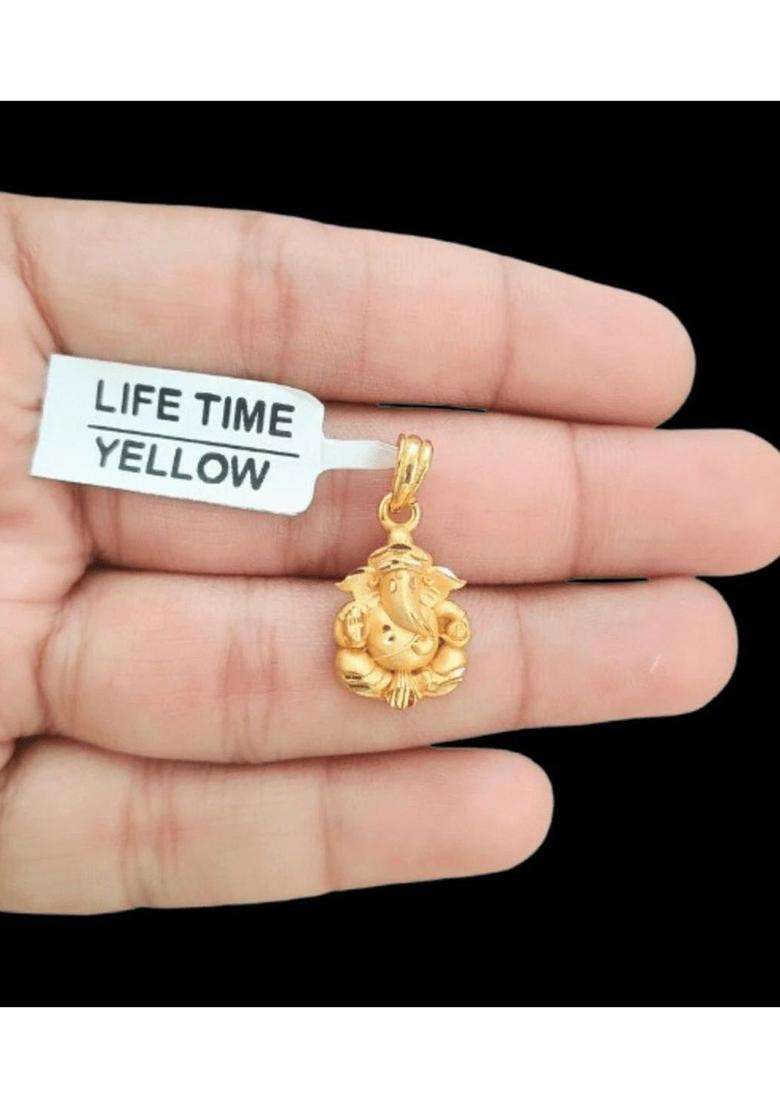Gold-Plated Geometric Pendants for Men & Women | Traditional Temple Jewellery for Wedding & Festive Wear | Festive Gift - Indya