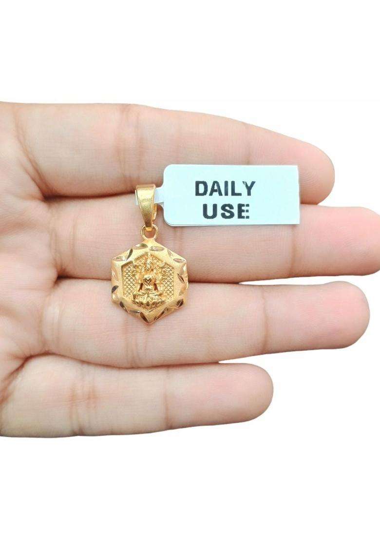 Gold-Plated Geometric Pendants for Men & Women | Traditional Temple Jewellery for Wedding & Festive Wear | Festive Gift - Indya