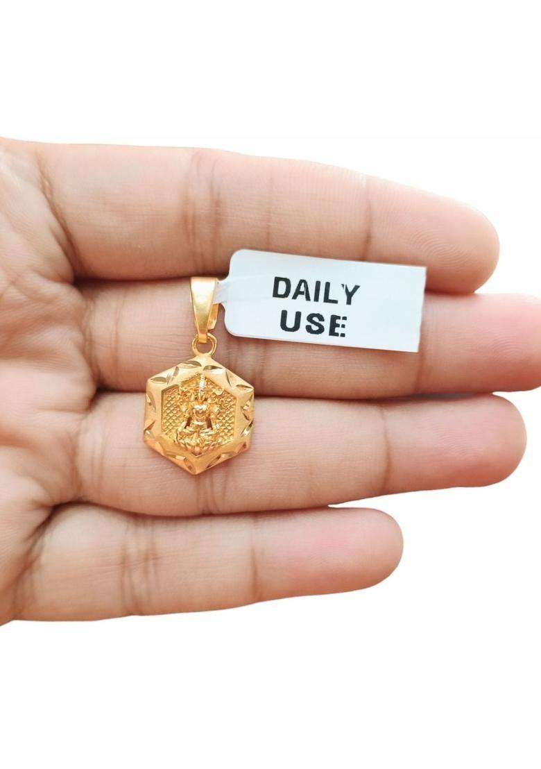Gold-Plated Geometric Pendants for Men & Women | Traditional Temple Jewellery for Wedding & Festive Wear | Festive Gift - Indya