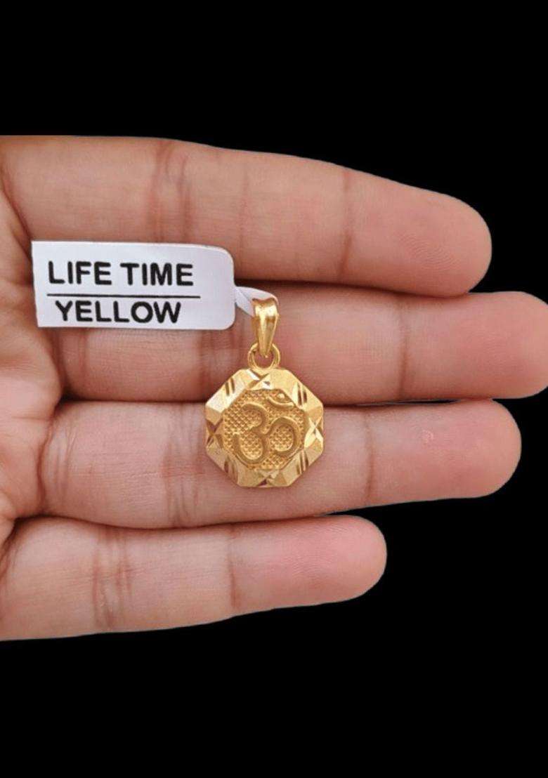 Gold-Plated Geometric Pendants for Men & Women | Traditional Temple Jewellery for Wedding & Festive Wear | Festive Gift - Indya