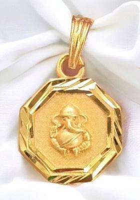 Gold-Plated Geometric Pendants for Men & Women | Traditional Temple Jewellery for Wedding & Festive Wear | Festive Gift