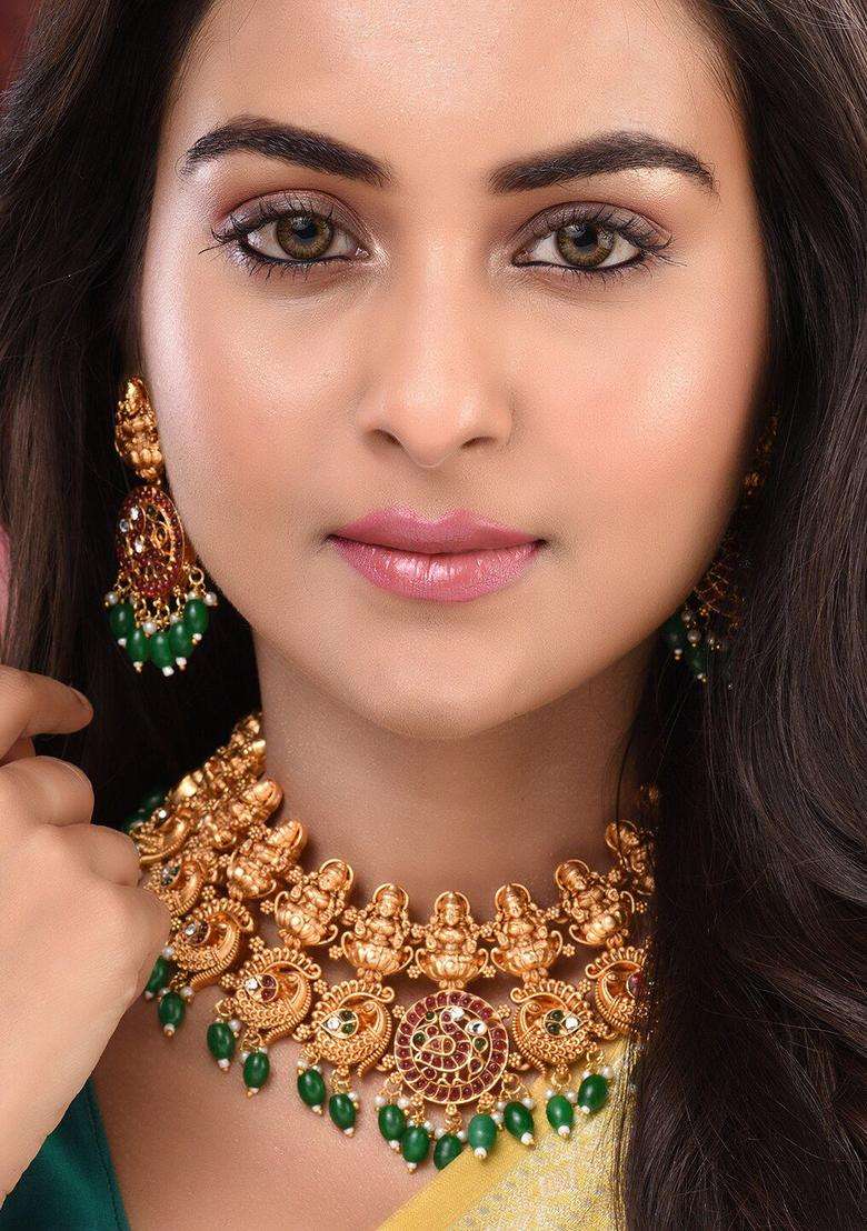 Gold-Plated Pink & Green Kundan-Studded Jewellery Set for Women | Stylish Party & Everyday Wear | Gift for Her - Indya