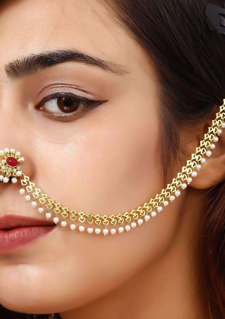 Gold-Plated Temple Beaded Necklace and Earrings for Women | Traditional Temple Jewellery for Wedding & Festive Wear | Gift for Her - Indya