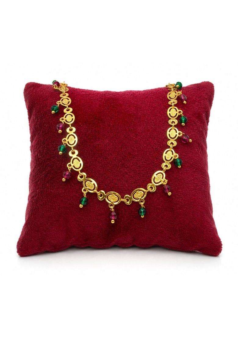 Copper Gold-Plated Temple Necklace for Women | Traditional Temple Jewellery for Wedding & Festive Wear | Gift for Her - Indya