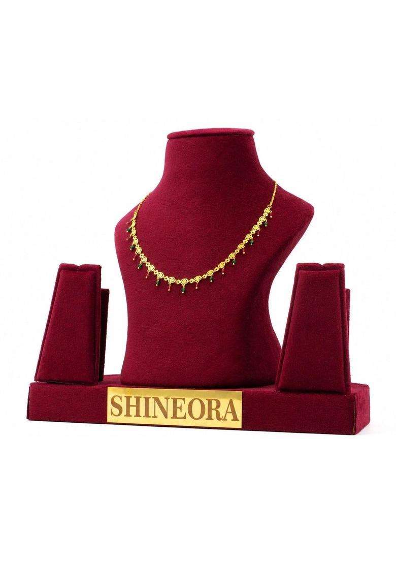 Copper Gold-Plated Temple Necklace for Women | Traditional Temple Jewellery for Wedding & Festive Wear | Gift for Her - Indya