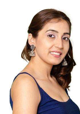 Silver-Plated Cubic Zirconia Contemporary Jhumkas Earrings for Women | Traditional Temple Jewellery for Wedding & Festive Wear | Gift for Her