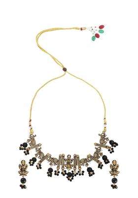 Gold-Plated Cubic Zirconia Stone-Studded Jewellery Set for Women | Traditional Temple Jewellery for Wedding & Festive Wear | Gift for Her