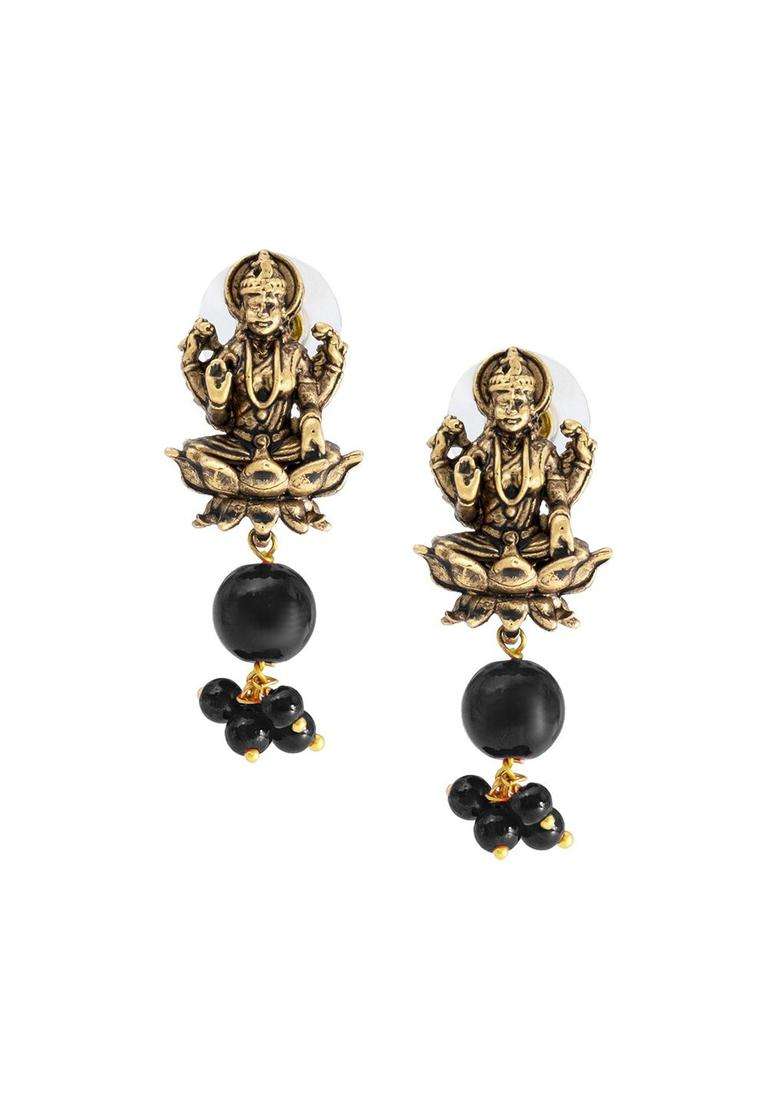 Gold-Plated Cubic Zirconia Stone-Studded Jewellery Set for Women | Traditional Temple Jewellery for Wedding & Festive Wear | Gift for Her - Indya