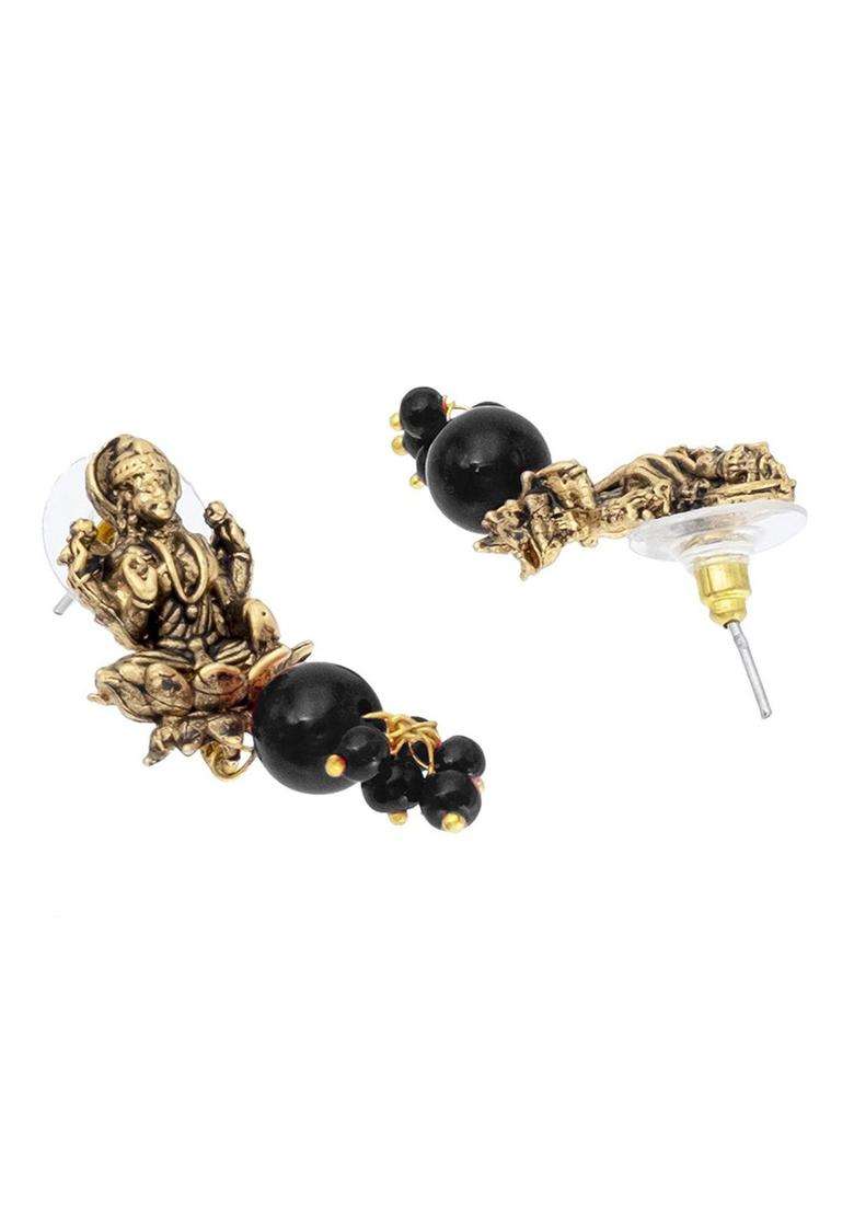 Gold-Plated Cubic Zirconia Stone-Studded Jewellery Set for Women | Traditional Temple Jewellery for Wedding & Festive Wear | Gift for Her - Indya