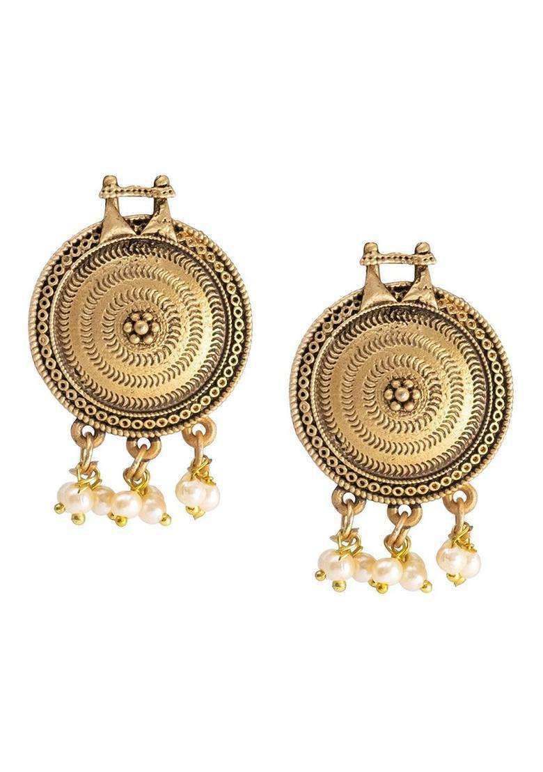 Gold-Plated Cubic Zirconia Studded Jewellery Set for Women | Traditional Temple Jewellery for Wedding & Festive Wear | Gift for Her - Indya
