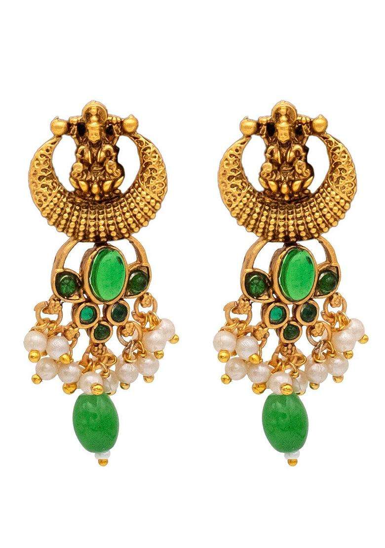 Gold-Plated Temple Necklace Set for Women | Traditional Temple Jewellery for Wedding & Festive Wear | Gift for Her - Indya
