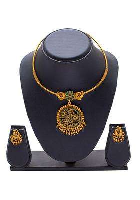 Gold-Plated Traditional Jewellery Set for Women | Traditional Temple Jewellery for Wedding & Festive Wear | Gift for Her