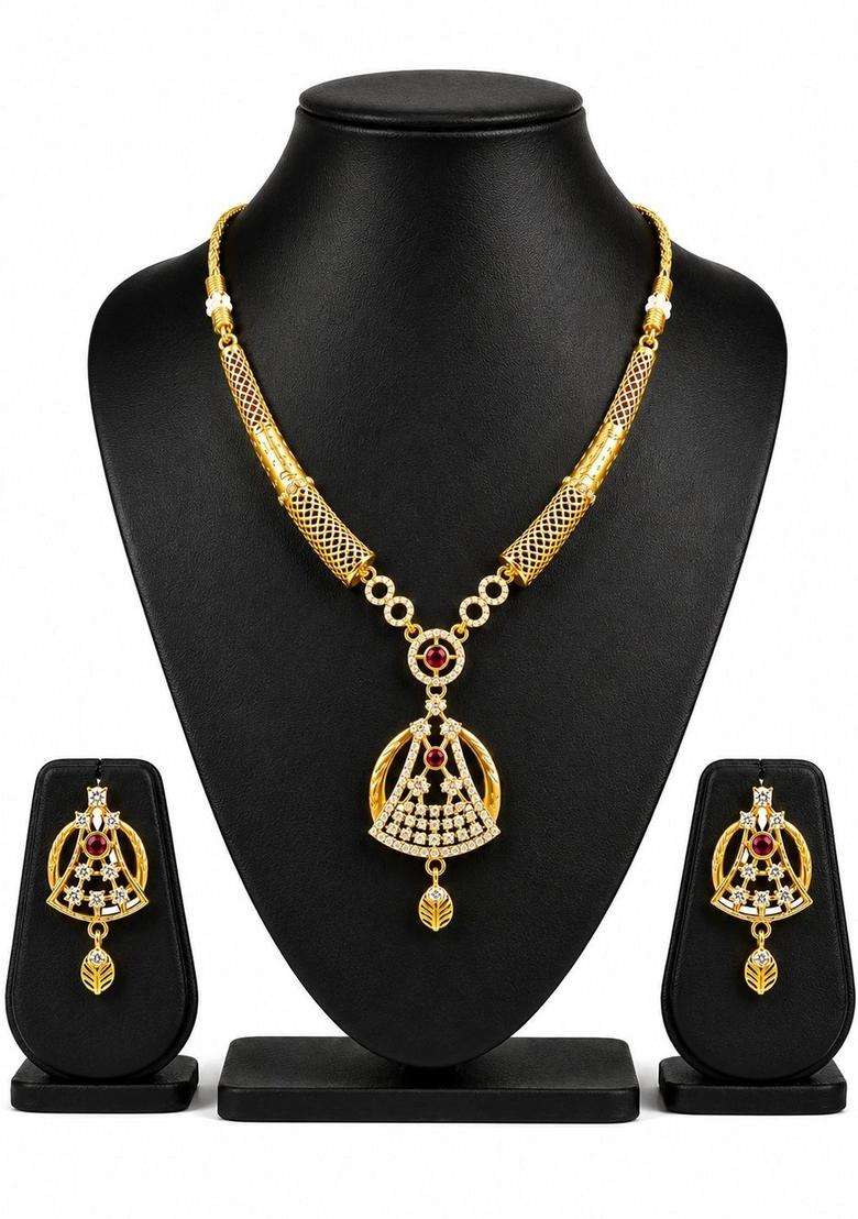 Gold-Plated Temple Necklace for Women | Traditional Temple Jewellery for Wedding & Festive Wear | Gift for Her - Indya