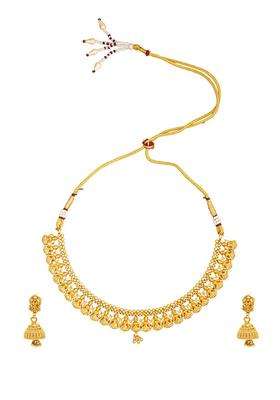 Gold-Plated Temple Jewellery Set for Women | Traditional Temple Jewellery for Wedding & Festive Wear | Gift for Her