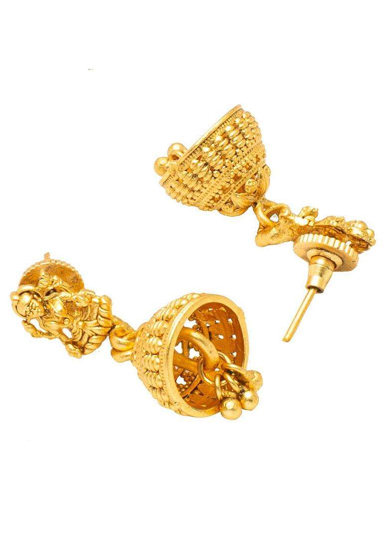 Gold-Plated Temple Jewellery Set for Women | Traditional Temple Jewellery for Wedding & Festive Wear | Gift for Her - Indya
