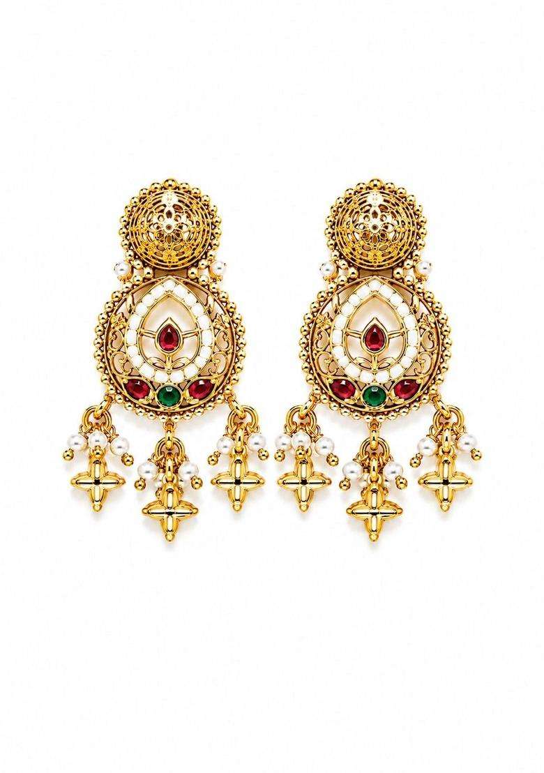 Brass Gold-Plated Temple Necklace for Women | Traditional Temple Jewellery for Wedding & Festive Wear | Gift for Her - Indya