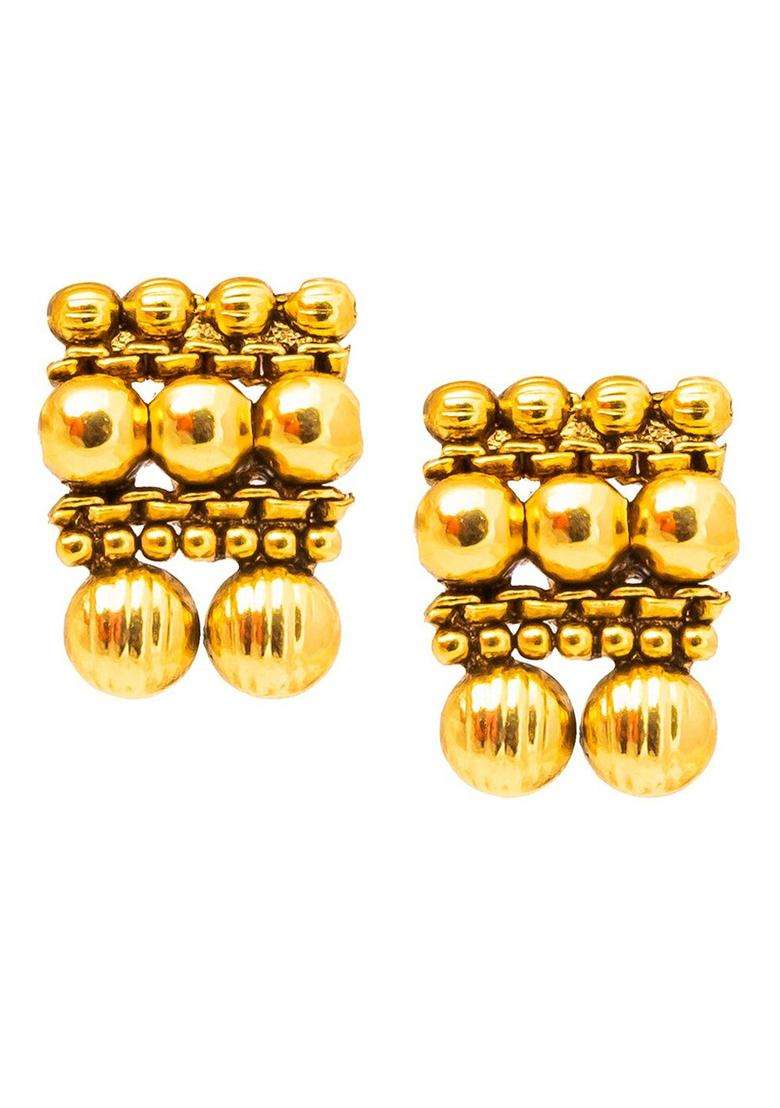 Brass Gold-Plated Temple Necklace Set for Women | Traditional Temple Jewellery for Wedding & Festive Wear | Gift for Her - Indya