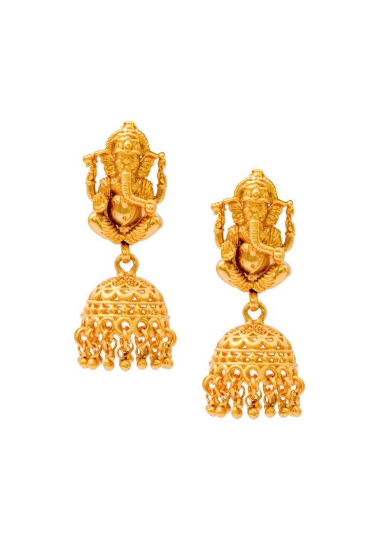 Gold-Plated Beaded Temple Jewellery Set for Women | Traditional Temple Jewellery for Wedding & Festive Wear | Gift for Her - Indya