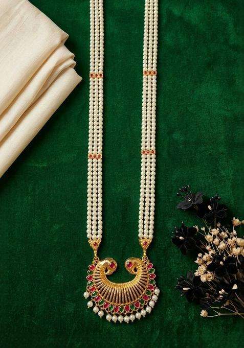 Brass Gold-Plated Temple Necklace for Women | Traditional Temple Jewellery for Wedding & Festive Wear | Gift for Her